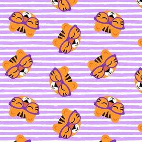 Cute Tigers - purple - LAD19
