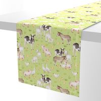 12" Nursery Farm Animals on green