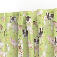 12" Nursery Farm Animals on green