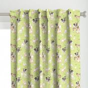 12" Nursery Farm Animals on green