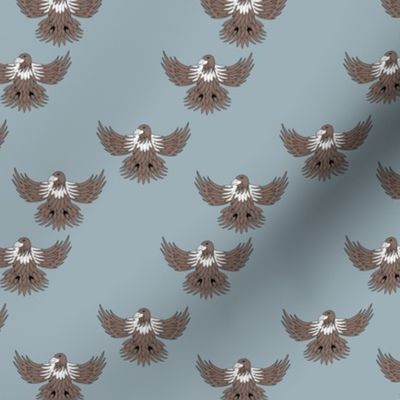 Little eagle desert freedom bird king of the sky kids summer design blue gray brown