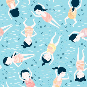 swimming girls