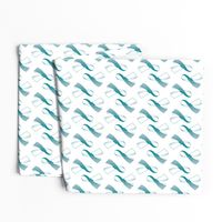 Cervical Cancer Ribbon, Cervical Cancer Awareness Ribbon, Teal and White Cancer Ribbon on White