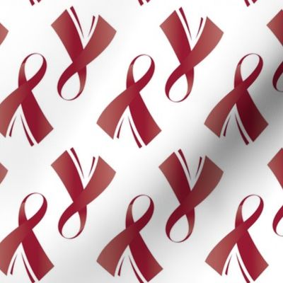 Multiple Myeloma Cancer Ribbon, Burgundy Cancer Ribbon, Myeloma Cancer Ribbon on White, March