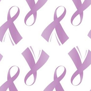 TesticularCancer Ribbon, Testicular Cancer Awareness Ribbon, Light Purple Cancer Ribbon on White, April