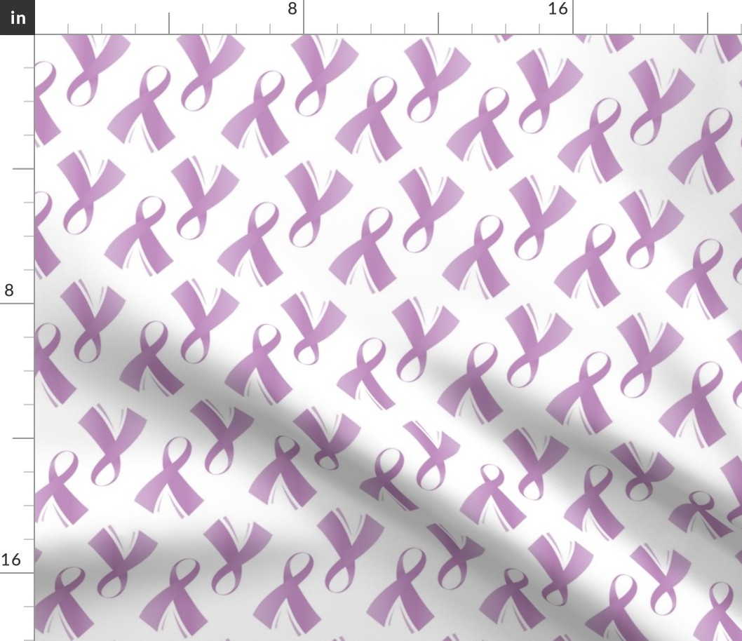 TesticularCancer Ribbon, Testicular Cancer Awareness Ribbon, Light Purple Cancer Ribbon on White, April