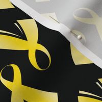 Scarcoma Bone Cancer Ribbon, Yellow Cancer Ribbon, Scarcoma Cancer Ribbon, Bone Cancer Ribbon on Black, July, 