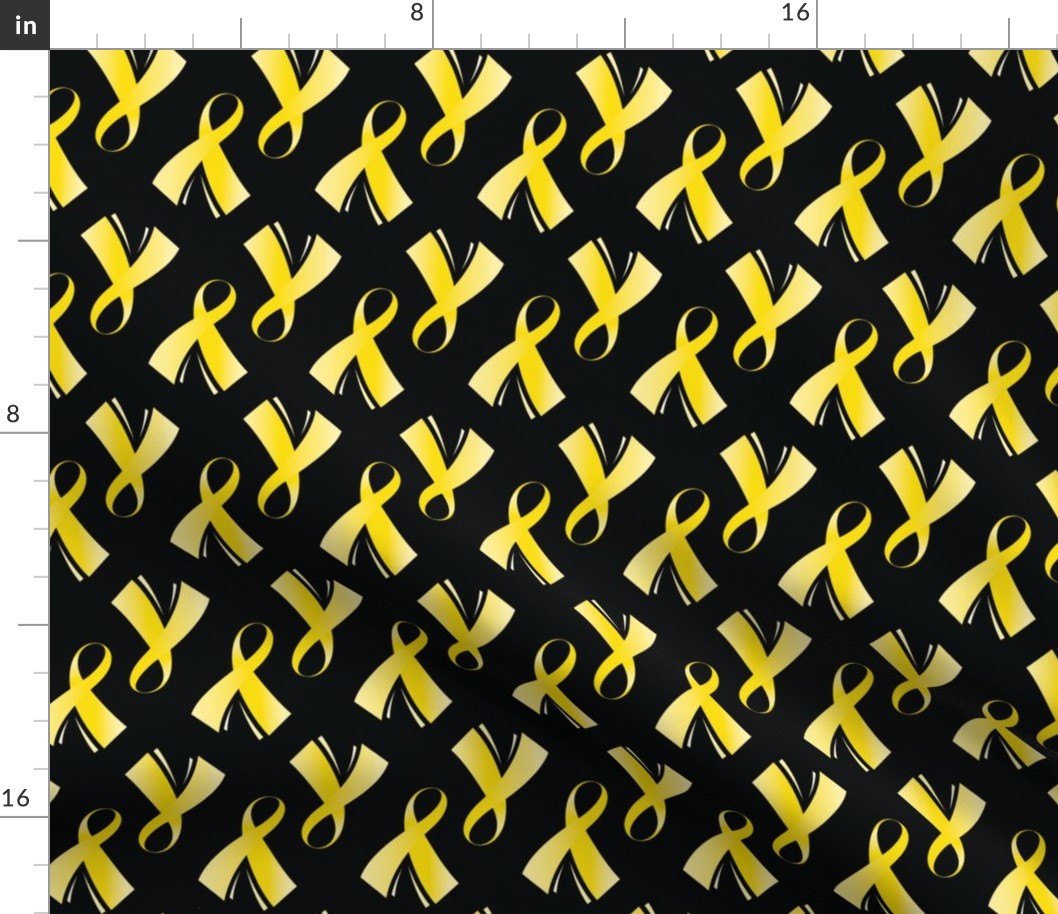 Scarcoma Bone Cancer Ribbon, Yellow Cancer Ribbon, Scarcoma Cancer Ribbon, Bone Cancer Ribbon on Black, July, 