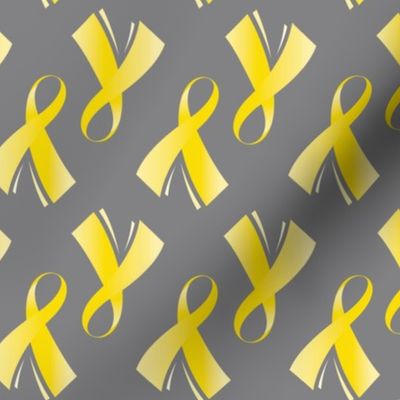 Scarcoma Bone Cancer Ribbon, Yellow Cancer Ribbon, Scarcoma Cancer Ribbon, Bone Cancer Ribbon on Grey, July, 