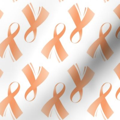 Gynecological Cancer Ribbon, Light Orange Cancer Ribbon, Peach Cancer Ribbon