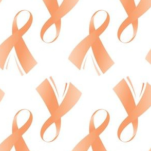 Gynecological Cancer Ribbon, Light Orange Cancer Ribbon, Peach Cancer Ribbon