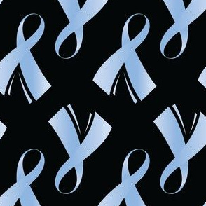  Prostate Cancer Ribbon, Prostate Light Blue Cancer Ribbon, Light Blue Cancer Ribbon on Black, October