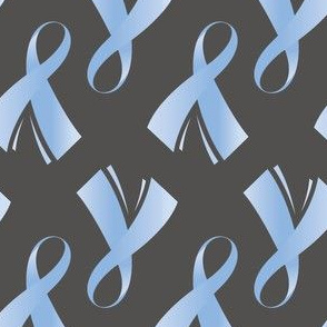 Prostate Cancer Ribbon, Prostate Light Blue Cancer Ribbon, Light Blue Cancer Ribbon on Grey, October