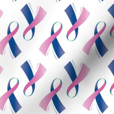 Thyroid Cancer Ribbon, September Cancer Ribbon, Blue, Pink, Teal Cancer Ribbon, September