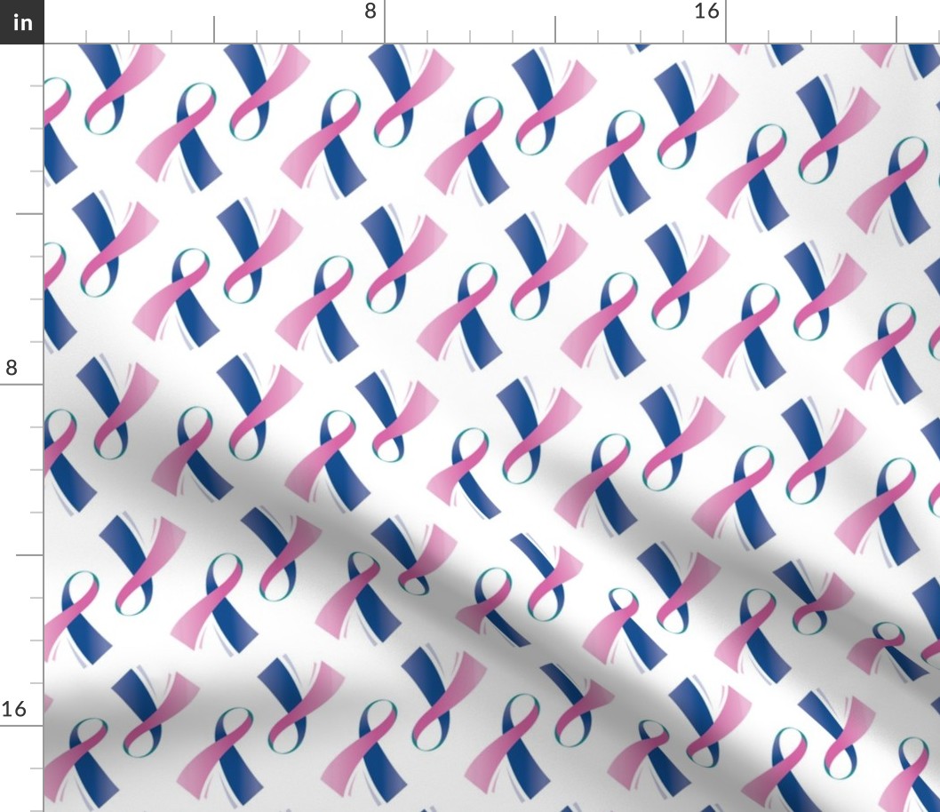 Thyroid Cancer Ribbon, September Cancer Ribbon, Blue, Pink, Teal Cancer Ribbon, September