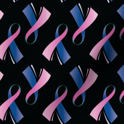 Thyroid Cancer Ribbon, September Cancer Ribbon, Blue, Pink, Teal Cancer Ribbon