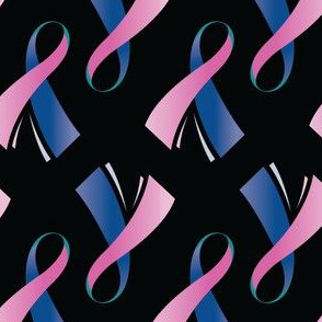 Thyroid Cancer Ribbon, September Cancer Ribbon, Blue, Pink, Teal Cancer Ribbon