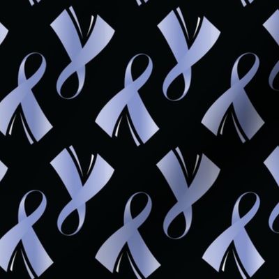  Stomach Cancer Ribbon, Periwinkle Cancer Ribbon, Light Purple Ribbon on Black Background, November