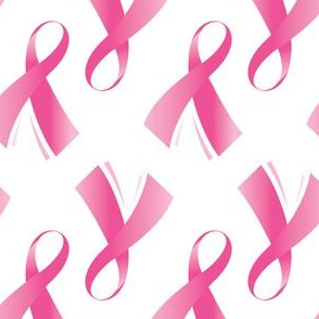 Breast Cancer Pink Ribbon on White background 