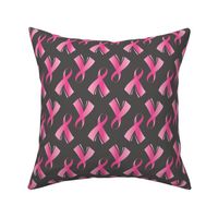 Breast Cancer Pink Ribbon on Grey background 