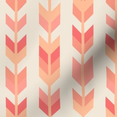 Peach Fuzz Tribal arrow stripes