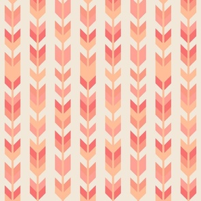 Peach Fuzz Tribal arrow stripes