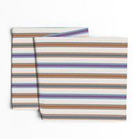 Red Blue and Purple Ticking Stripe Medium Bordered by Thin Stripes