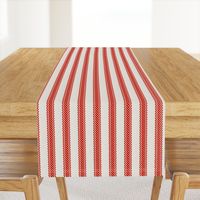 Red Ticking Stripe Medium Bordered by Thin Stripe