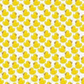 tiny rubber ducks with triangles