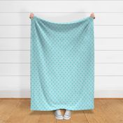 Moroccan Lattice in Aqua and White