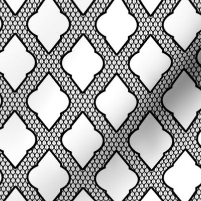 Moroccan lattice in Black and White