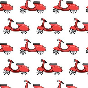 scooter - moped - red - LAD19