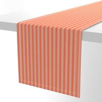 Ticking Stripe Coral Medium Bordered by Thin Stripes