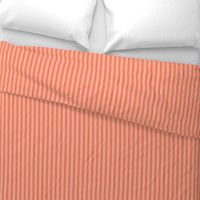 Ticking Stripe Coral Medium Bordered by Thin Stripes