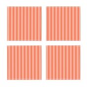 Ticking Stripe Coral Medium Bordered by Thin Stripes