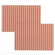 Ticking Stripe Coral Medium Bordered by Thin Black Stripes