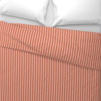 Ticking Stripe Coral Medium Bordered by Thin Black Stripes