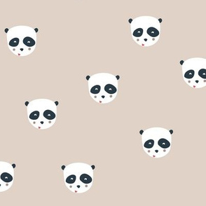 Panda bear in grey