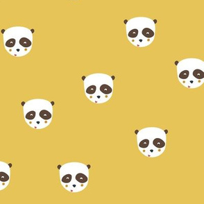 Panda bear in mustard