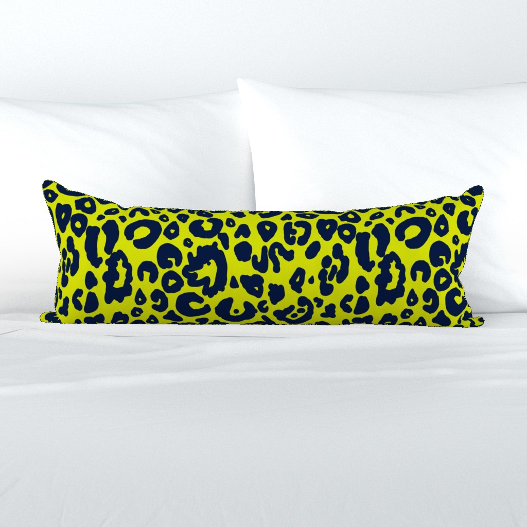 Cheetah Chic // Navy on Chartreuse (Regular Size)