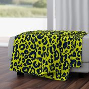Cheetah Chic // Navy on Chartreuse (Regular Size)