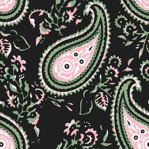Polly Paisley - Charcoal Large