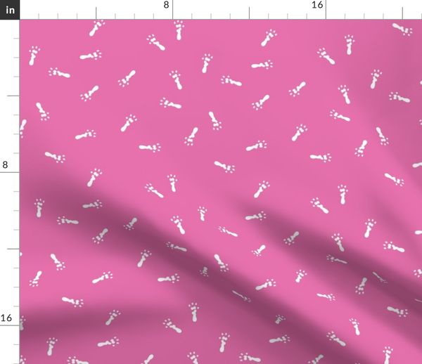 paw -pink - Spoonflower