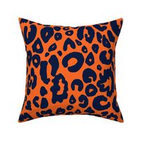 Cheetah Chic // Navy on Orange