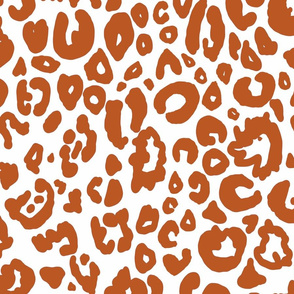 Cheetah Chic // Burnt Orange on White (Medium Size) 