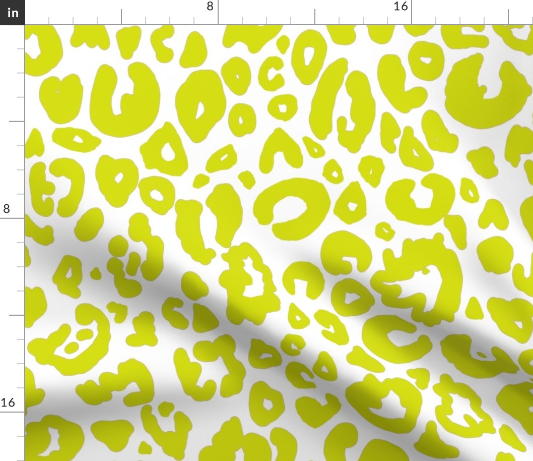 Cheetah Chic // Chartreuse on White