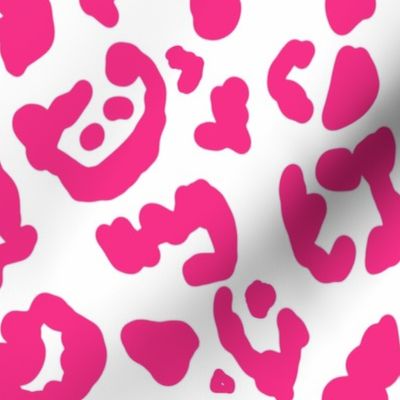 Cheetah Chic // Hot Pink on White