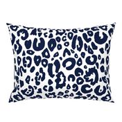 Cheetah Chic // Navy on White (Large Size) 