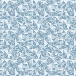 Baby Blue, Ice, and Slate Colored Geometric Stained Glass Fabric Pattern //  Geo Trendy Hipster Kids Nursery Baby Design Earth Tones 