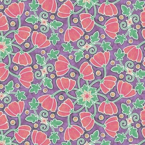 Poppy Wheels - Rose Purple Pastel